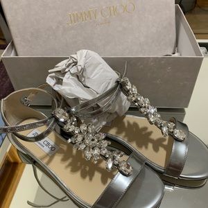 Jimmy Choo Sandals silver brand jewels